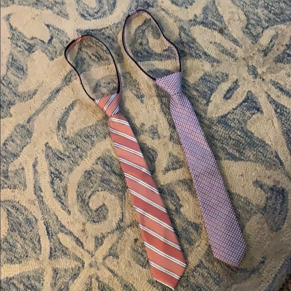 Nordstrom Boys Dress Ties 100% Silk 2 Pack